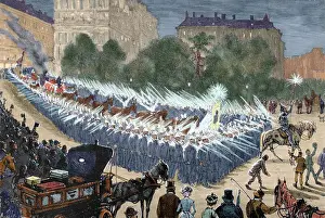 Contemporary Age Prints: Grand procession to the electric light in New York on October 31, 1884