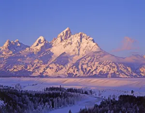 Grand Tetons Prints: Grand Tetons Snake River Overlook in winter, Grand Teton NP, Wyoming