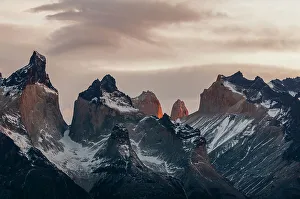 Snowcapped Prints: The granite towers of Cuernos del Paine. Ultima Esperanza, Chile