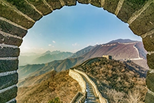 Masterpiece Prints: Great Wall, China. Wide angle landscape view of Great Wall of China
