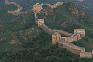 Great Wall Prints: Great Wall winding through mountains. Jinshanling Hebei Province China