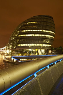 Futuristic Prints: Greater London Authority Building, City Hall, London, England, United Kingdom