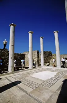 Delos Prints: Greece, Aegean Sea, Delos. Greco-Roman ruins located along the Sacred Way