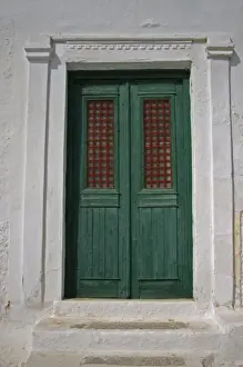 Images Dated 27th September 2008: Greece, Amorgos, Chora. Doorway to a nineteenth century Neo- Classical house