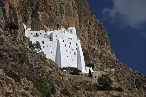 Stark Prints: Greece, Amorgos. Hozoviotissa Greek Orthodox Monastery, dating from the eleventh century