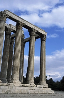 Athens Prints: Greece, Athens, Acropolis. Temple of Zeus