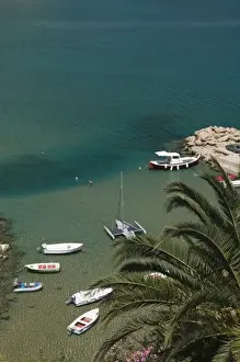 GREECE, CRETE, Hania Province, Almyrida: Kalyvia Bay Resort Town, Small Marina