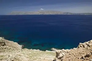 GREECE, CRETE, Hania Province, Gramvousa Peninsula: View of the Kissamos Gulf