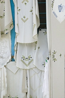 Images Dated 26th May 2006: GREECE, CRETE, Lasithi Province, Kritsa: Souvenir Fabrics