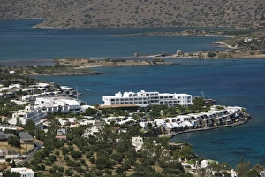 GREECE, CRETE, Lasithi Province, Elounda: Luxury Hotels on Mirambelos Gulf