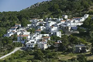 Mountainside Prints: GREECE-CRETE-Rethymno Province-Agi Fotini: Village View