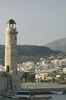 Images Dated 30th May 2006: GREECE-CRETE-Rethymno Province-Rethymno: Venetian Harbor Lighthouse / Dawn