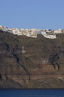 Images Dated 11th May 2009: Greece, Cyclades, Island of Santorini (aka Thira). Capital city of Fira located a