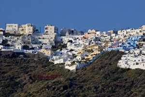 Images Dated 11th May 2009: Greece, Cyclades, Island of Santorini (aka Thira). Capital city of Fira located a