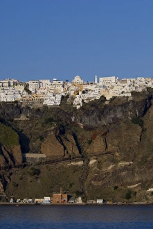 Images Dated 11th May 2009: Greece, Cyclades, Island of Santorini (aka Thira). Capital city of Fira located a