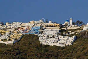 Images Dated 11th May 2009: Greece, Cyclades, Island of Santorini (aka Thira). Capital city of Fira located a