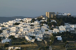 Images Dated 16th May 2006: GREECE, Dodecanese Islands, PATMOS, Hora: Hillside Town View and Monastery of St