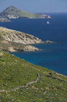 Images Dated 17th May 2006: GREECE, Dodecanese Islands, PATMOS, Kampos: Hillside Houses by Kampos Bay