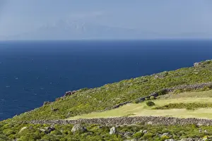 Aegean Prints: GREECE-Dodecanese Islands-PATMOS-Agios Nikolaos: Landscape by Agios Nikolaos Bay