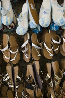 Images Dated 20th May 2006: GREECE, Dodecanese Islands, RHODES, Lindos: Womens Sandals for sale