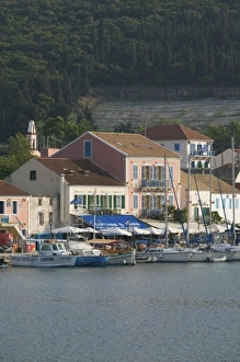 GREECE, Ionian Islands, KEFALONIA, Fiskardo: Yacht Harbor, Afternoon View