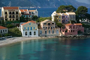 Images Dated 6th May 2006: GREECE-Ionian Islands-KEFALONIA-Assos: Waterfront Resort Houses
