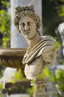 GREECE-Ionian Islands-KEFALONIA-Kokolata: Greek Lawn Ornament Statue Showplace- Bust
