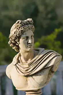 Decorative Prints: GREECE-Ionian Islands-KEFALONIA-Kokolata: Greek Lawn Ornament Statue Showplace- Bust