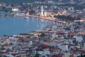 Images Dated 3rd May 2006: GREECE-Ionian Islands-ZAKYNTHOS: Evening Town View from Venetian Kastro Castle