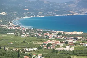 Ionian Islands Prints: GREECE-Ionian Islands-ZAKYNTHOS-ALYKES: Aerial View from GERAKARI