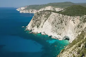 Ionian Islands Prints: GREECE-Ionian Islands-ZAKYNTHOS-KERI: Cliffs at Cape Keri