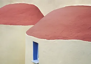 Images Dated 12th September 2018: Greece, Kalymnos. Roofs of Greek Orthodox church