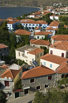 Images Dated 9th May 2006: GREECE, Northeastern Aegean Islands, LESVOS (Mytilini), Petra: Town View from Panagia Glykofilousa
