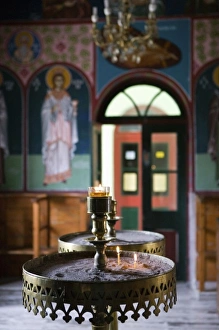 Images Dated 10th May 2006: GREECE, Northeastern Aegean Islands, LESVOS (Mytilini), Filia: Limonos Monastery