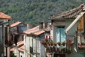 Images Dated 11th May 2006: GREECE-Northeastern Aegean Islands-LESVOS (Mytilini)-Agiasos: Street Detail of Mountain