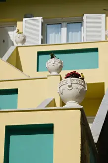 Images Dated 13th May 2006: GREECE-Northeastern Aegean Islands-SAMOS-Kokkari: Resort Building Detail