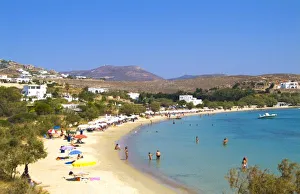 Water Craft Prints: Greece, Paros Island, Krios Beach from above