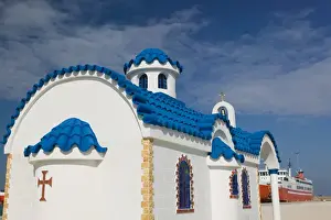 GREECE-Peloponnese-Kyllini: Port of Kyllini / Small Port Greek Orthodox Chapel