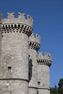 Images Dated 22nd May 2019: Greece, Rhodes. Medieval Old Town (UNESCO). The Palace of the Grand Master, aka Kastello