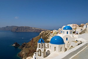 Images Dated 30th May 2011: Greece, Santorini. The town of Oia on the island of Santorini