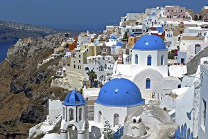 Images Dated 31st May 2011: Greece, Santorini. The town of Oia on the island of Santorini