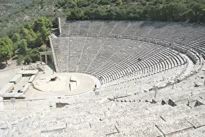 Images Dated 24th August 2005: Greek Art. Epidaurus Theater by Polykleitos the Younger. Epidaurus. Peloponnese. Greece