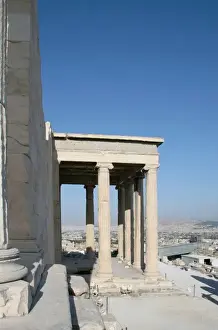 Athens Prints: Greek Art. Erechtheum. Temple ionic built between 421-407 BC. Acropolis, Athens, Greece