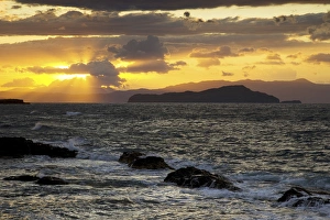 Greek Island of Crete and old town of Chania and sunset along the Mediterranean Sea Greek Island of Crete and old town of Chania and sunset along the Mediterranean Sea