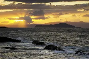 Crete Prints: Greek Island of Crete and old town of Chania and sunset along the Mediterranean Sea
