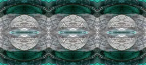 Green, black and white abstract