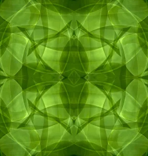 Abstract Prints: Green kaleidoscope abstract