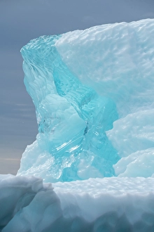 Frozen Prints: Greenland, Disko Island. Blue iceberg along the Kuannit Coast
