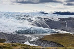 Greenland. Kangerlussuaq. Retreating Russell glacier at the edge of the ice cap