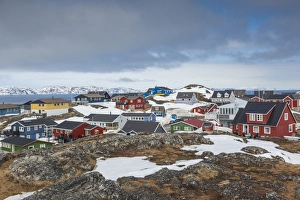 Greenland Collection: Greenland, Nuuk, Kolonihavn area, residential houses